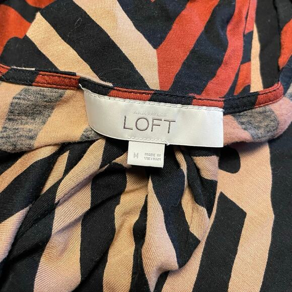 Ann Taylor Loft Maxi Dress M Rust Tan Racerback Jersey Summer Style - Picture 8 of 11